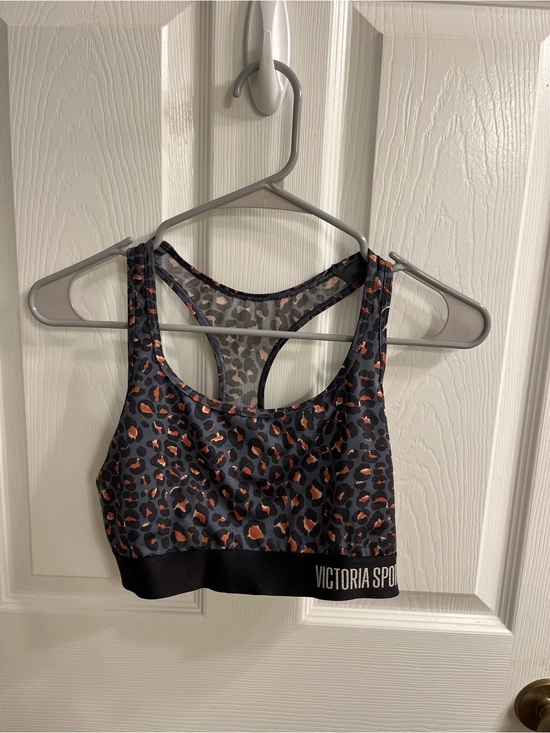 Victoria Sport Other - Victoria Sport Gray Leopard Print Racerback Sports Bra